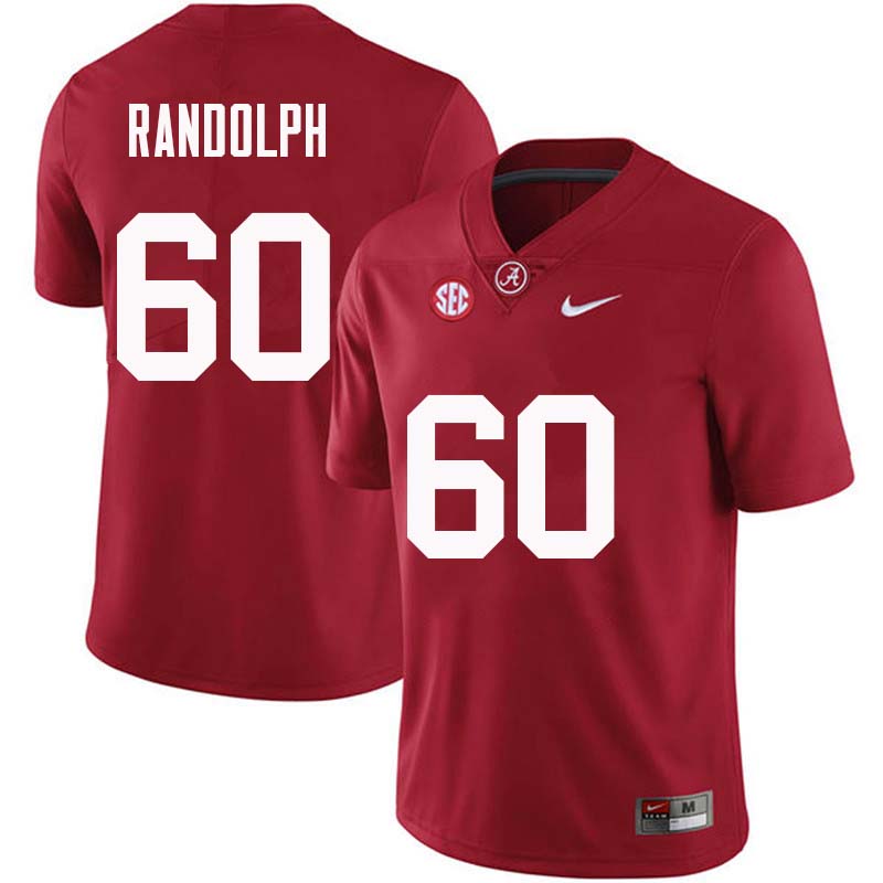 Alabama Crimson Tide Men's Kendall Randolph #60 Crimson NCAA Nike Authentic Stitched College Football Jersey PT16R07LZ